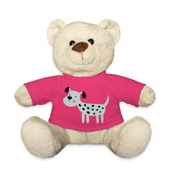 hellblauer Hund - Teddy - Pink - Vorne