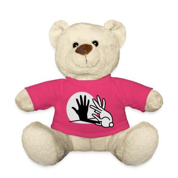 lapin d'ombre de main 2 clr - Nounours - rose - Devant
