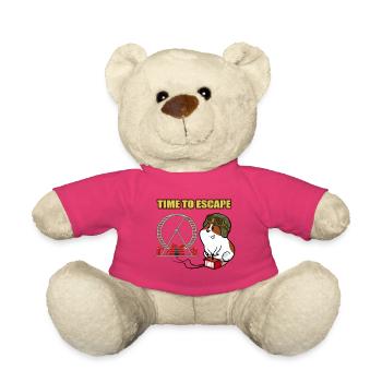Süßer Hamster cooler Helm, Dynamit und Hamsterrad - Teddy - Pink - Vorne