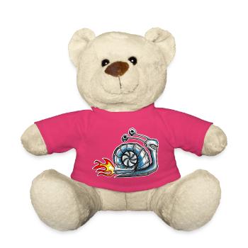 Schnecke mit Turbolader - Teddy - Pink - Vorne