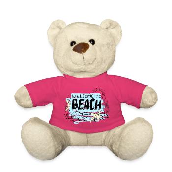 Bienvenue à Beach Scene - Nounours - rose - Devant