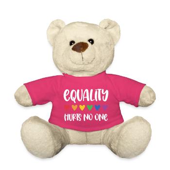 LGBT Pride Month - Equality Hurts No One - Teddy Bear - pink - Front
