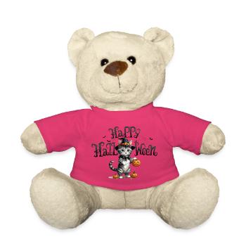 Niedliche hexenhafte Katze Halloween Cute Witchy - Teddy - Pink - Vorne