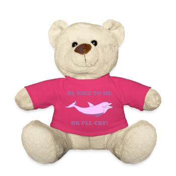Süßer Delfin – Sois gentil avec moi ou je pleurerai - Nounours - rose - Devant