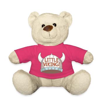Casque Viking Humoristique Enfant - Nounours - rose - Devant