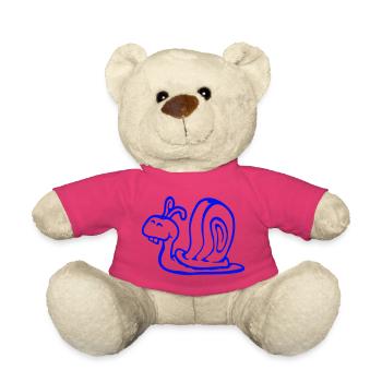 Schnecke Hasenzähne niedlich süß glücklich lustig - Teddy - Pink - Vorne