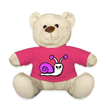 Schnecke wütend sauer böse unglücklich verärgert - Teddy - Pink - Vorne