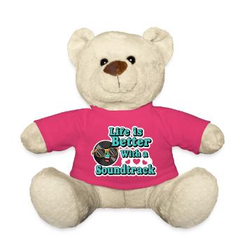 La vie est meilleure avec une bande-son - Nounours - rose - Devant