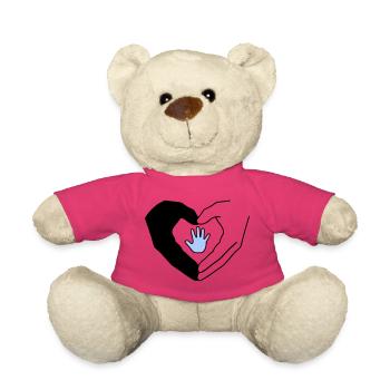 familie haende herz liebe schutz vektor - Teddy - Pink - Vorne
