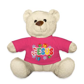 Je suis Noël Colorful Gift World - Nounours - rose - Devant