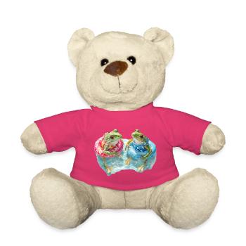 Zwei Frösche im Schwimmring - Teddy - Pink - Vorne