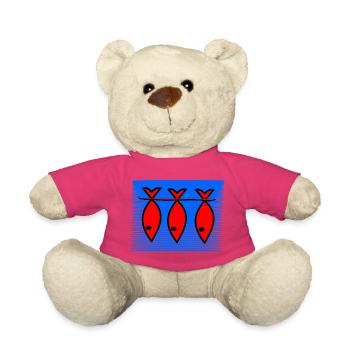 FISH. MEMORY. SARDINE. APRIL FOOL. SEA - Teddy Bear - pink - Front