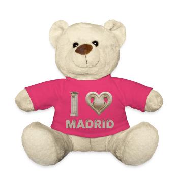 I Love Madrid – Monumental Architecture - Teddy Bear - pink - Front