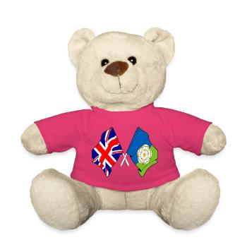 East Riding et Drapeaux croisés du Royaume-Uni - Nounours - rose - Devant