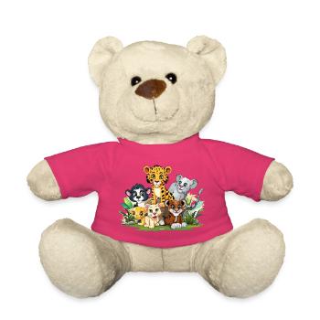 Tierfreunde im Dschungel - Teddy - Pink - Vorne