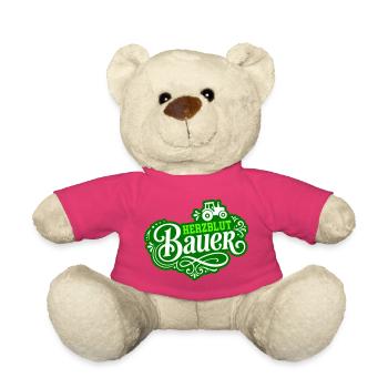 Herzblut Bauer Traktor - Teddy - Pink - Vorne