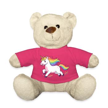 Regenbogen-Einhorn-Burst - Teddy - Pink - Vorne