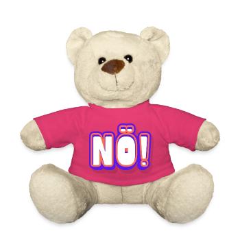 NON ! Lettrage néon pop - Nounours - rose - Devant