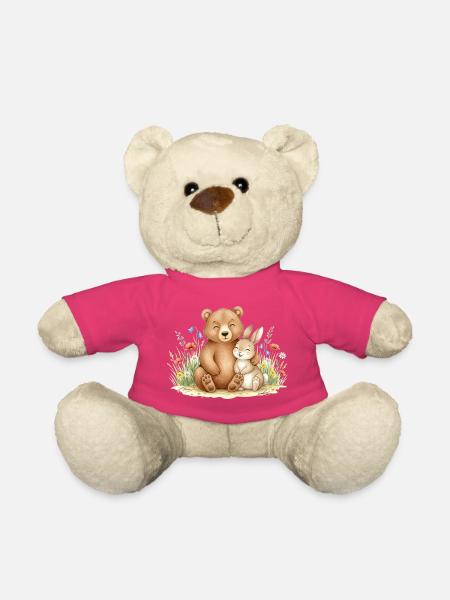 Bär und Hase Freunde - Teddy - Pink
