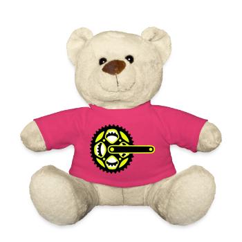 Bicycle Chainring Icon - Teddy Bear - pink - Front