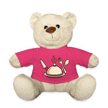Kochkunst Dampf mit Besteck - Teddy - Pink - Vorne