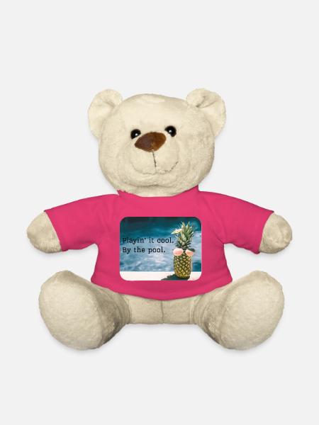 Ananas am Pool – Sommerhumor - Teddy - Pink