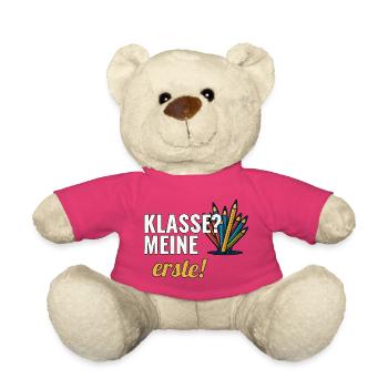 Grundschullehrerin Geschenk für die erste Klasse - Teddy - Pink - Vorne