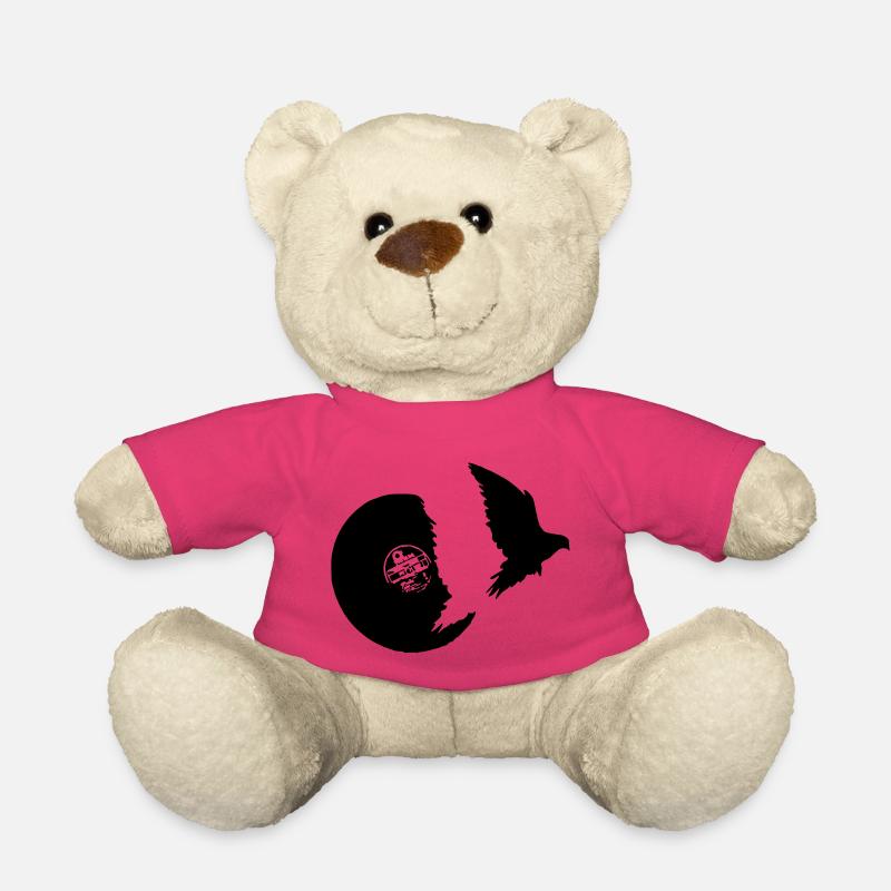 flying bird vinyl - Teddy Bear - pink