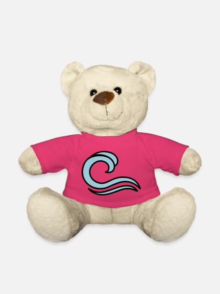 waves - Teddy Bear - pink
