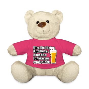 Bier löst keine Probleme, aber das tut Wasser... - Teddy - Pink - Vorne