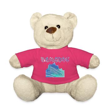 Hamburg Abstrakt Schrift Art - Teddy - Pink - Vorne