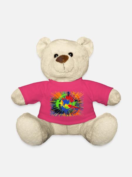 Farbkleckse - Teddy - Pink