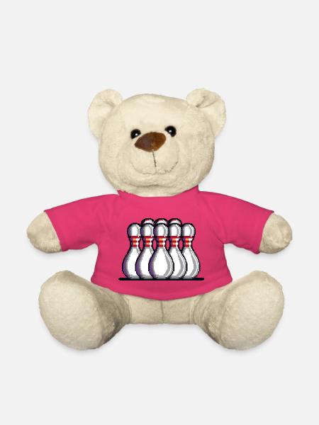 Pixel Bowling Pins - Teddy - Pink