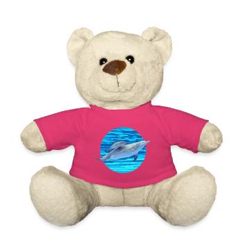 Dauphin - Nounours - rose - Devant