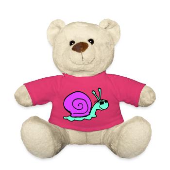 Schnecke Sonnenbrille Cool schwarze Brille Lächeln - Teddy - Pink - Vorne