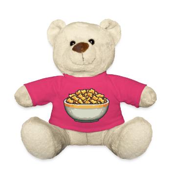 Popcorn-Schale Pixelkunst - Teddy - Pink - Vorne