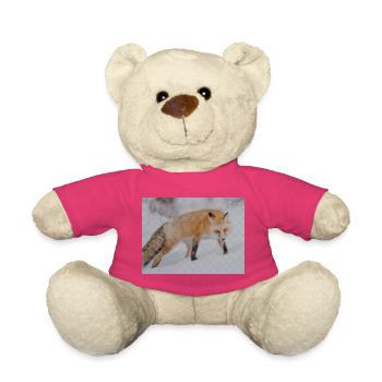 Schnee-Fuchs Pixelkunst - Teddy - Pink - Vorne