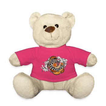 Spirale orange motif noir et blanc - Nounours - rose - Devant