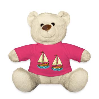 Deux voiliers - Nounours - rose - Devant