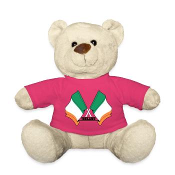 Irland-Flagge gekreuzt - Teddy - Pink - Vorne