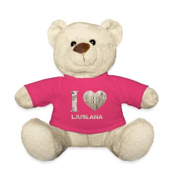 J’adore Ljubljana – Design architectural urbain - Nounours - rose - Devant