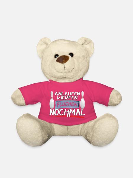 Anlaufen Werfen Fluchen Nochmal Bowling - Teddy - Pink