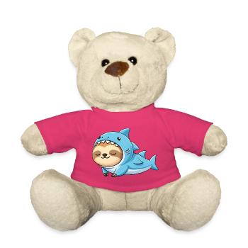 Süßer Faultier Cartoon Kostüm Brasilien Fasching  - Teddy - Pink - Vorne