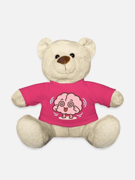 T-shirt mascotte cerveau joueur - Nounours - rose