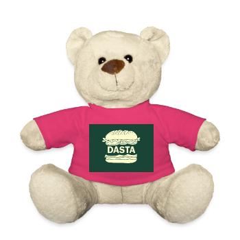 Dasta Sandwich Minimal sur Vert - Nounours - rose - Devant