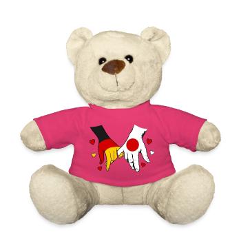 Deutschland_Japan_Flagge_Haendehalten - Teddy Bear - pink - Front