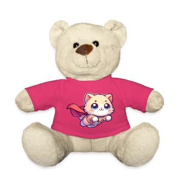 Super-héros Chat Chaton Héros Chaton - Nounours - rose - Devant