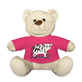 Cow - Teddy Bear - pink - Front