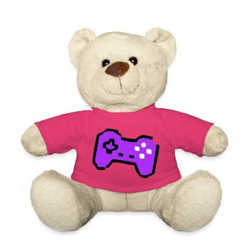 Joueur de manette rétro bizarre - Nounours - rose - Devant