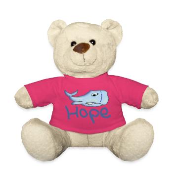 Hope der kranke Wal  Buckelwal als cartoon - Teddy - Pink - Vorne
